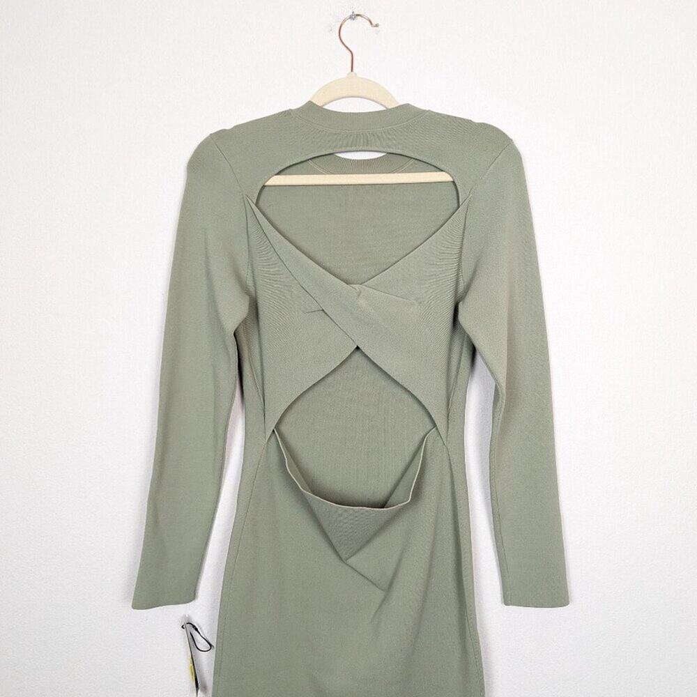 NWT Alice + Olivia Sage Two Way Estelle Twist-Back Mini Dress - Picture 4 of 10